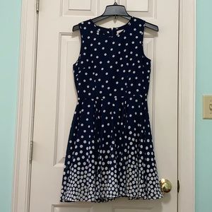 Maison Jules Navy with White Polka Dots Dresss